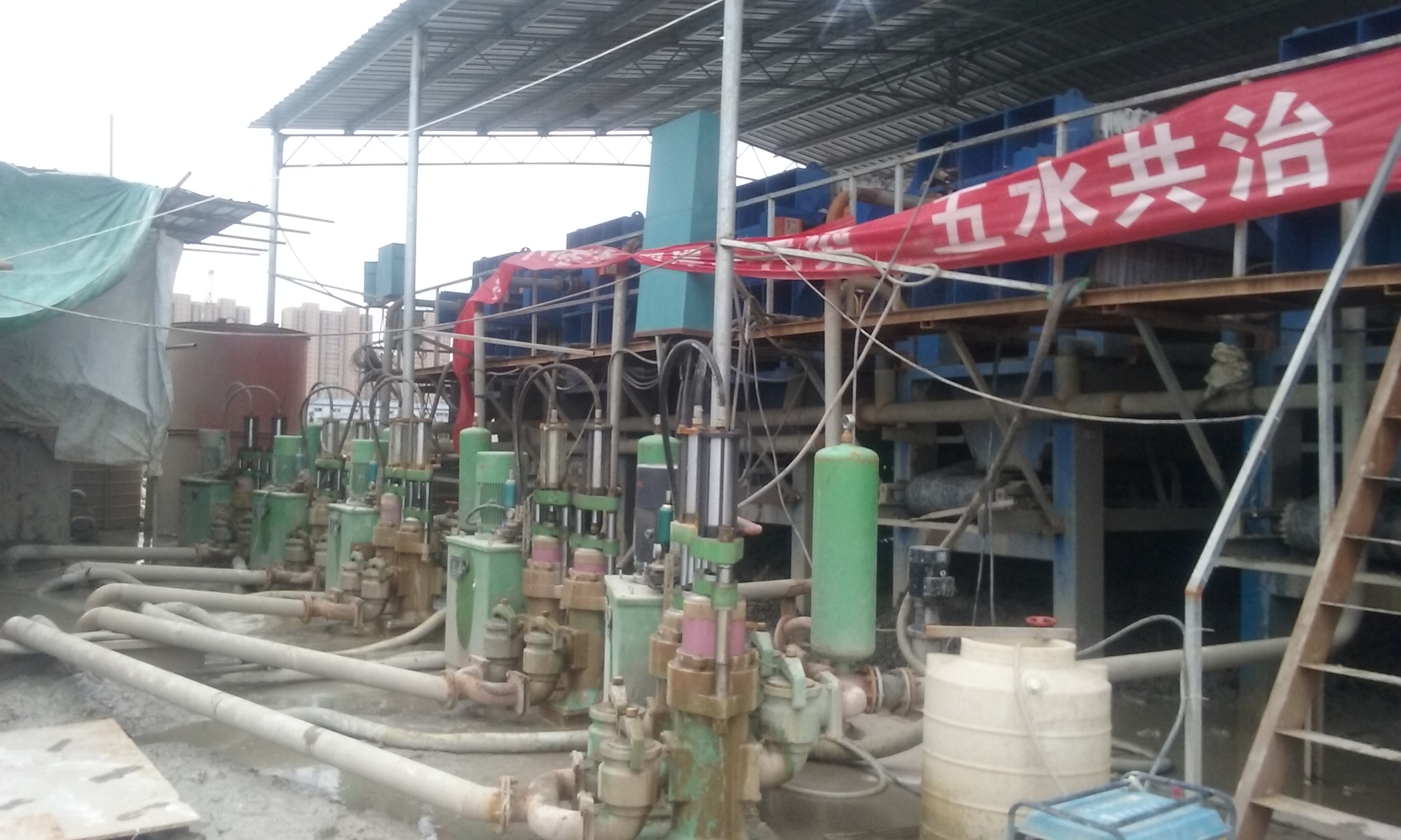 杭州雅頓打樁污泥處理現(xiàn)場(chǎng)