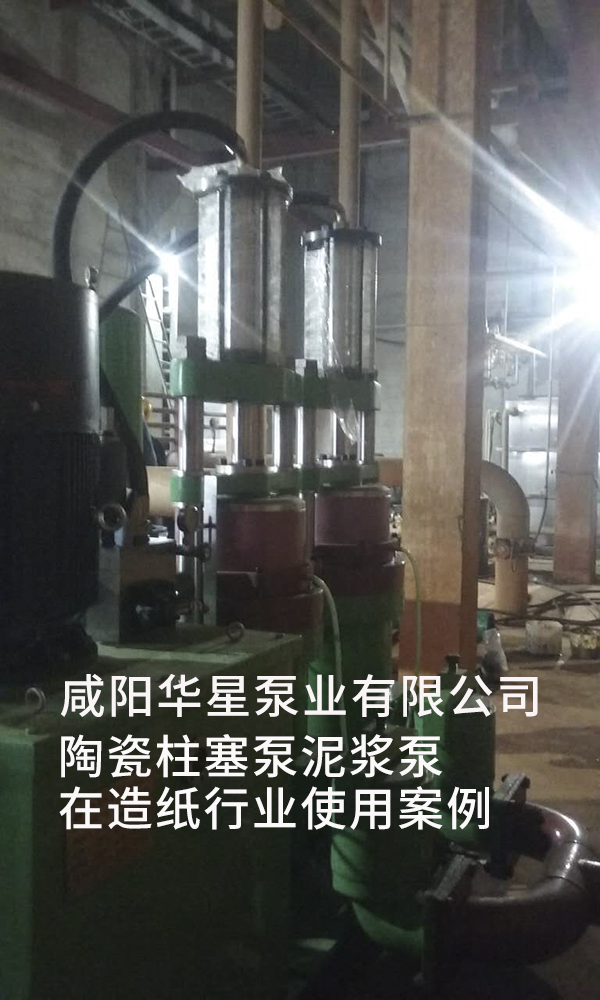 咸陽華星泵業(yè)生產(chǎn)的陶瓷柱塞泵在造紙廠使用現(xiàn)場 IMG_1743